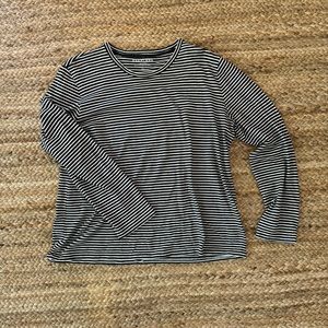 Everlane - Long Sleeve Striped Cotton T-Shirt